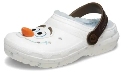 Zdjęcie produktu dla Klapki Crocs Uni dla dzieci, model Frozen Olaf, wyściełane, klasyczny fason, kolor wielokolorowy, rozmiar EU 34/35