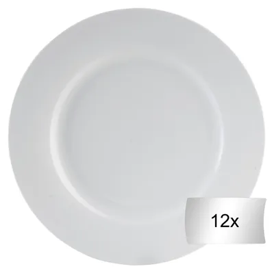 A white dessert plate is shown from a top-down view against a white background.