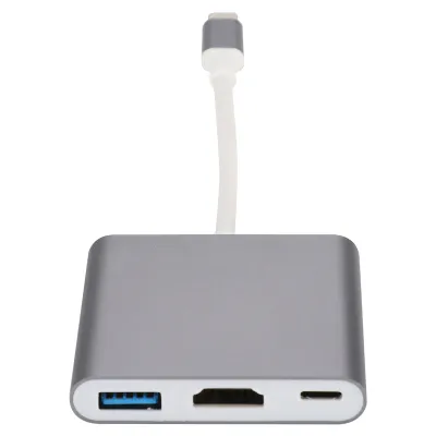 Zdjęcie produktu dla Koncentrator, koncentrator 3 w 1, stacja dokująca typu C na HDMI, stacja dokująca, adapter koncentratora typu C na HDMI