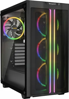 Immagine prodotto di pure Base 500FX con finestra in vetro nera, PC Midi-Tower