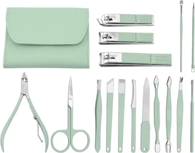 Zdjęcie produktu dla Zestaw manicure, cążki, nożyczki, zestaw do manicure 42069-GREEN