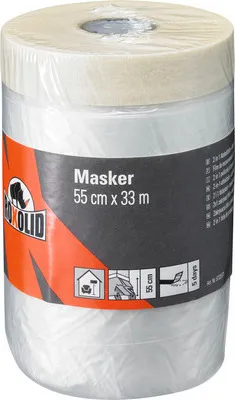 Produktbild von ROXOLID Masker Kreppband mit Folie Krepp beige 55 cm x 33 m