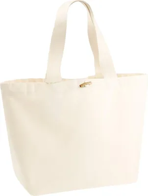Productafbeelding van Westford Mill Organic Marina XL boodschappentas (2 stuks per verpakking) BC4528 (één maat) (naturel)