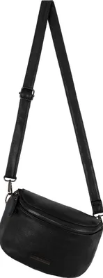 Produktbild von Bauchtasche Crossbody-Bag Umhängetasche Kunstleder Italy-Design SCHWARZ (66672)