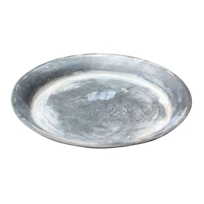 Produktbild von Kerzenteller Metall Antikgrau Shabby Chic 13,5 cm Durchmesser für Kerzen bis 10 cm