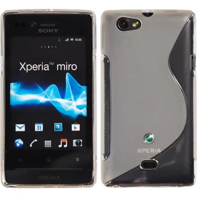 Produktbild von PhoneNatic Case kompatibel mit Sony Xperia miro - clear Silikon Hülle S-Style + 2 Schutzfolien
