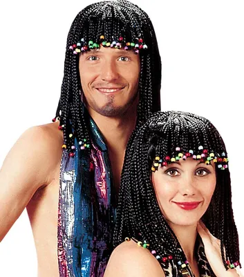 Produktbild von Widmann Reggae-Perücke, Schwarz, 100% Polyester, mit eingeflochtenen bunten Perlen