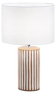 Productafbeelding van Perenz - Keramische tafellamp, bruin, diameter 28 cm, hoogte 46 cm, fitting E27, max. 60W - exclusief lamp