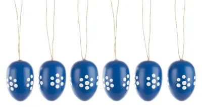 Obrázek produktu pro Závěsné velikonoční vajíčka "Bürgel-Design" (6) V=3,5cm NOVINKA