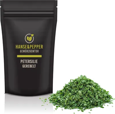 Produktbild von 100g Petersilie getrocknet Kräuter gerebelt aromatisch natürlich vom Hanse&Pepper Gewürzkontor - Gourmet Serie