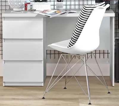 Produktbild von Schreibtisch Net in weiß matt 108 x 73 cm