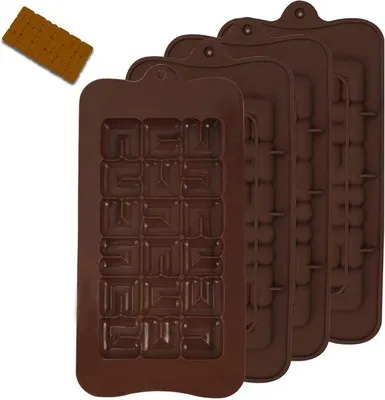 Produktbild von Silikonformen für Schokolade, 4-teilig, Energieriegel