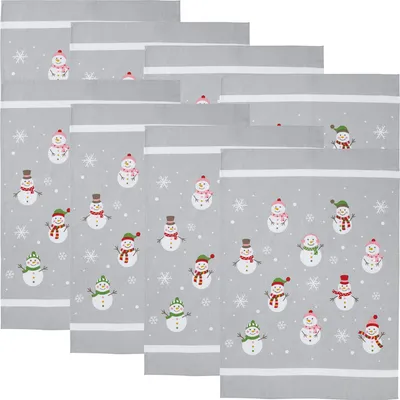 Produktbild von Erwin Müller Geschirrtuch Multipack 8er-Pack Schneemänner 50x70 cm