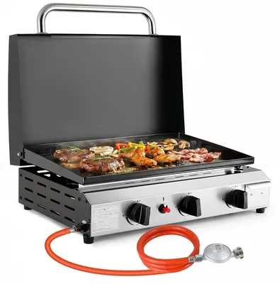 Obrázek produktu pro Plynový gril, 3 hořáky, přenosný design, plynový gril se 3 hořáky