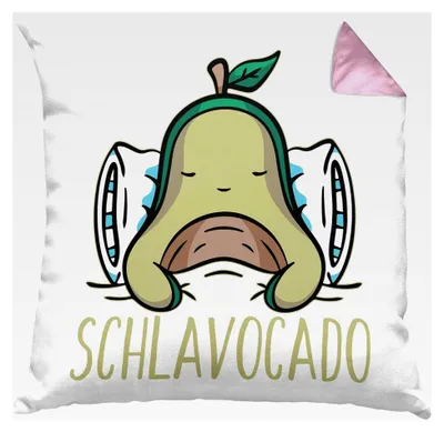 Produktbild von Avocado Schlafkissen mit Füllung 40x40 cm als Geschenkidee (Rosa)