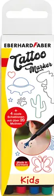 Produktbild von EBERHARD FABER Tattoostifte-Set Kids 4er Kartonetui