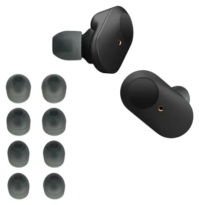 Produktbild von kwmobile 8x Ersatzpolster kompatibel mit Sony WF-1000XM3 / WF-SP900 / WF-SP510 - 4 Größen - Silikon Ersatz Ohrstöpsel In-Ear Kopfhörer - Polster
