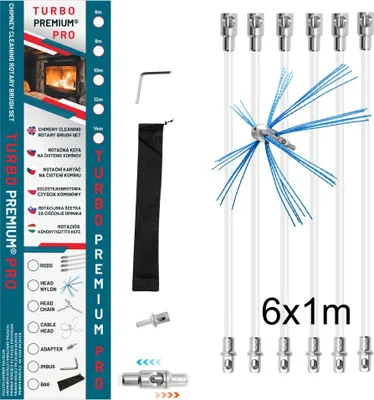 Immagine prodotto di Spazzola rotante per camino TURBO Premium® PRO - 6 m