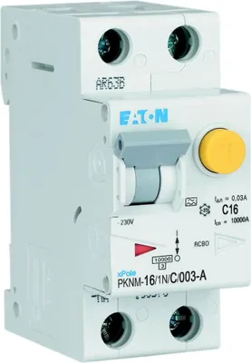 Image de Disjoncteur Eaton FI/LS type A 10 kA C 16 A/1 pôle + N/30 mA 2TE Eaton, 1 pièce.