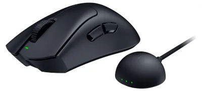 Zdjęcie produktu dla Razer DeathAdder V4 Pro, Po prawej stronie, Optyczny, RF Wireless + USB Type-A, 45000 DPI, Czarny