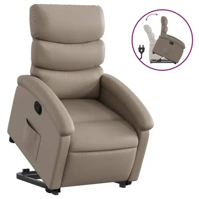 Produktbild von vidaXL Relaxsessel mit Aufstehhilfe Cappuccino-Braun Kunstleder