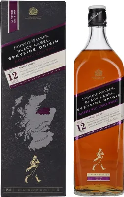 Produktbild von Johnnie Walker Black Label - 12 Jahre - Speyside Origin - 1L - Blended Malt Scotch Whisky