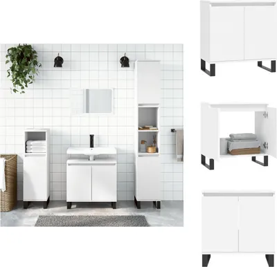 Obrázok produktu pre vidaXL Kúpeľňová skrinka biela 58x33x60 cm materiál na báze dreva - Kúpeľňové skrinky