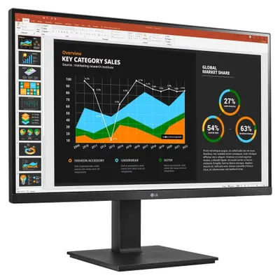 Obrázok produktu pre LG 27BQ75QB-B, 68,6 cm (27"), 2560 x 1440 px, Quad HD, LCD, 5 ms, Čierna