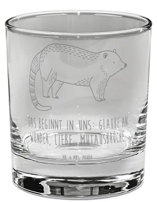 Produktbild von Mr. & Mrs. Panda Longdrinkglas Nasenbär - Transparent - Geschenk, Ginglas, Bär, Glas, Cocktailglas, Nasenbären, für Gin, Trinkglas, Gute Laune, Rüsselbär