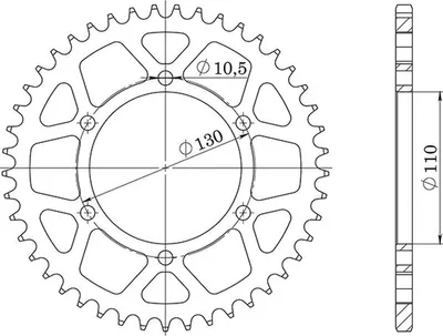 Immagine prodotto di In Acciaio Passo 525 - Z 43 Denti (Dis.12810)