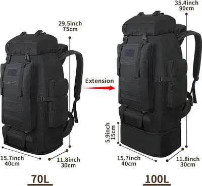 Obrázek produktu pro Outdoorový batoh – trekkingový batoh 100 l – velký objem – odolný materiál 420D – multifunkční – unisex