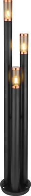 Produktbild von Globo Lighting Außenleuchte Edelstahl schwarz, 3x E27