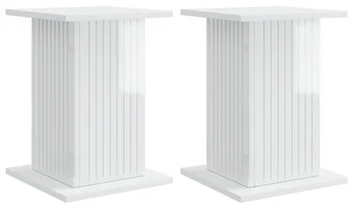 Produktbild von Pflanzenständer 2 pcs Hochglanz Weiß 30,5 x 30 x 43 cm