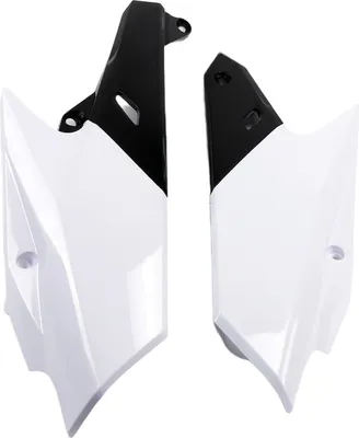 Immagine prodotto di Carene laterali UFO PLAST, set da 2 pezzi per Yamaha WR F YZ 250 / 450 cc, anni di produzione 2014-2019, colore: bianco OEM