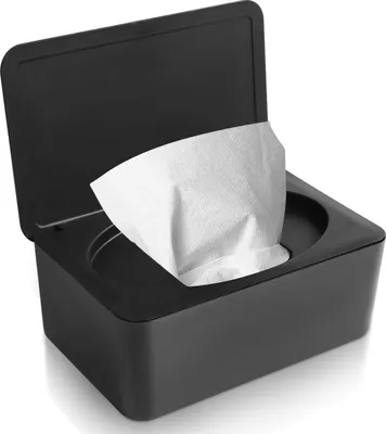Produktbild von Feuchttš¹cher Box, Feuchtes Toilettenpapier Box Feuchttš¹cherbox Schwarz, Feuchttš¹cher Box Baby, Aufbewahrungsbox Kunststoff Feuchttš¹cher Spender mit Deckel fš¹r Zuhause und Bš¹ro