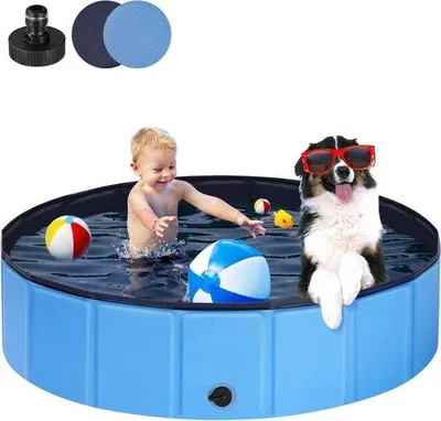 Productafbeelding van Famanu Hondenbadkuip Antislip - Geschikt voor grote en kleine honden - 80 x 20 cm - Versterkt PVC - Duurzaam - Hondenbad