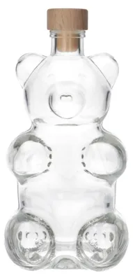 Imagen del producto de Botella de vidrio decorativa de 350 ml con diseño de "cerveza"