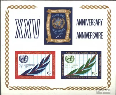 Produktbild von Briefmarken UNO - New York 1970 Mi Block5 (kompl.Ausg.) postfrisch UNO-Charta