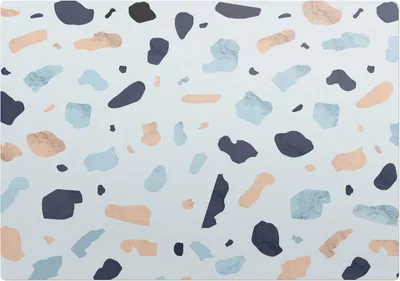 Produktbild von Abstrakte Flecken – Bodenschutzmatte – Stuhlunterlage 100x100 cm – Rutschfest – Hartbodenmatte