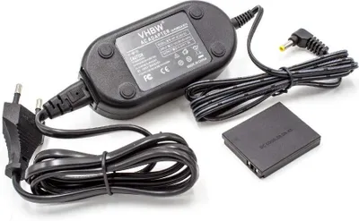 Produktbild von vhbw Netzteil kompatibel mit Canon Digital Ixus 95is Kamera, Digitalkamera + DC Kuppler (Ersatz für DR-40), 2m