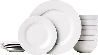 Image de service de table 18 pièces pour 6 personnes - blanc