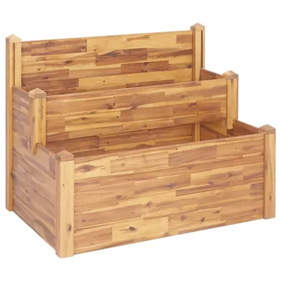 Immagine prodotto di Fioriera su 2 livelli 110 x 75 x 84 cm in legno massiccio di acacia