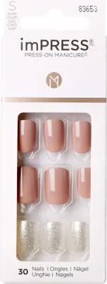 Produktbild von KISS imPRESS Press-On Manicure One More Chance Short Length Square with PureFit Technology - 30 Fake Nails