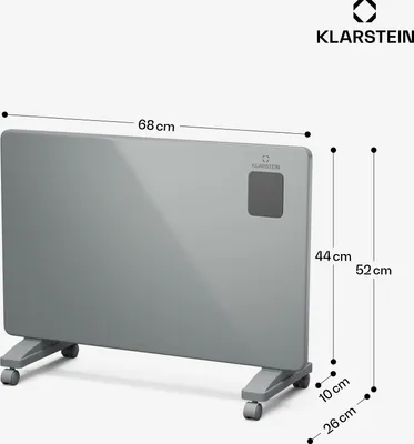Produktbild von Klarstein Bansin Smart Konvektor-Heizung, 1500 W, Wandmontage/Freistehend, App-Steuerung, Energieeffizient, Überhitzungs- und Frostschutz, Kindersicherung, Led-Anzeige, Elektroheizung für 30 m²