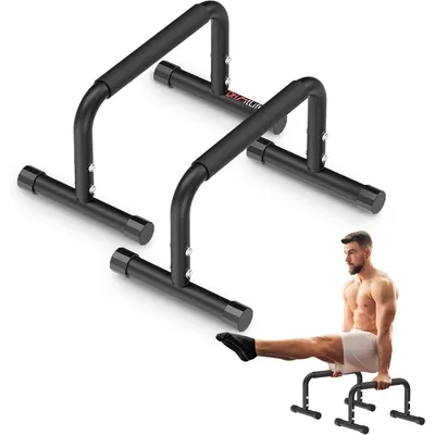 Image de Barres parallèles - Calisthenics - Hauteur réglable 30 et 35 cm - Tubes en acier - Jusqu'à 200 kg