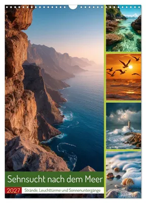Produktbild von Sehnsucht nach dem Meer (Wandkalender 2027 DIN A3 hoch), CALVENDO Monatskalender
