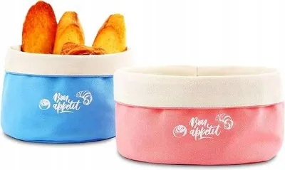 Zdjęcie produktu dla Koszyk bawełniany na pieczywo Bon Appetit 23 i 20 cm 2 szt.