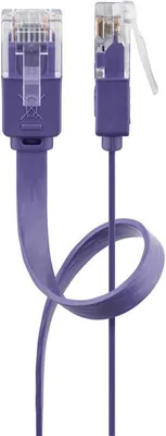 Productafbeelding van goobay platte patchkabel Cat 6 U/UTP, paars, 2 meter