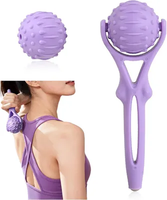 Obrázok produktu pre Anticelulitídny valček, ručný masážny prístroj na nohy, fialová, ergonomická rukoväť, na paže
