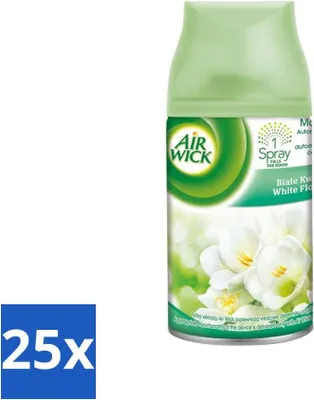 Obrázek produktu pro Air Wick - náplň do osvěžovače vzduchu - jasmín a bílé květy - automatický sprej - 250 ml - hodnotné balení - 25 kusů
